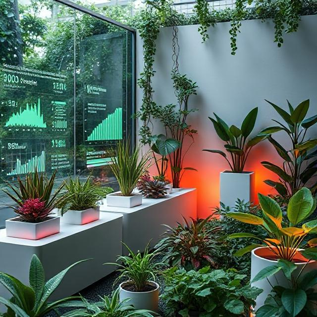 Bright, minimalist indoor living space with healthy houseplants, subtle gnat traps, and a digital overlay, demonstrating how to get rid of gnats naturally in a clean environment.