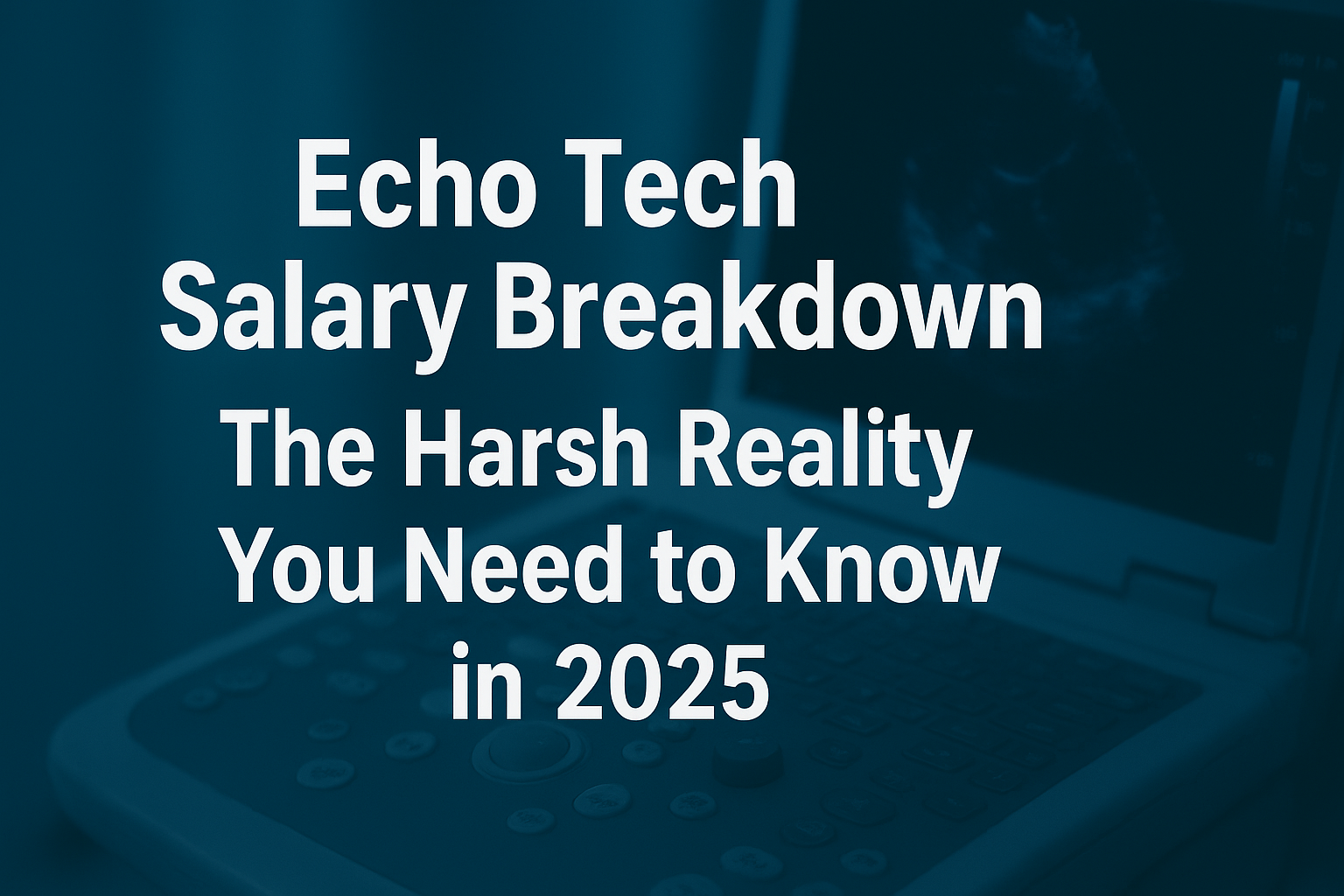 Echo Tech Salary Breakdown 2025 – Harsh Reality of Echocardiography Pay with Ultrasound Machine Background